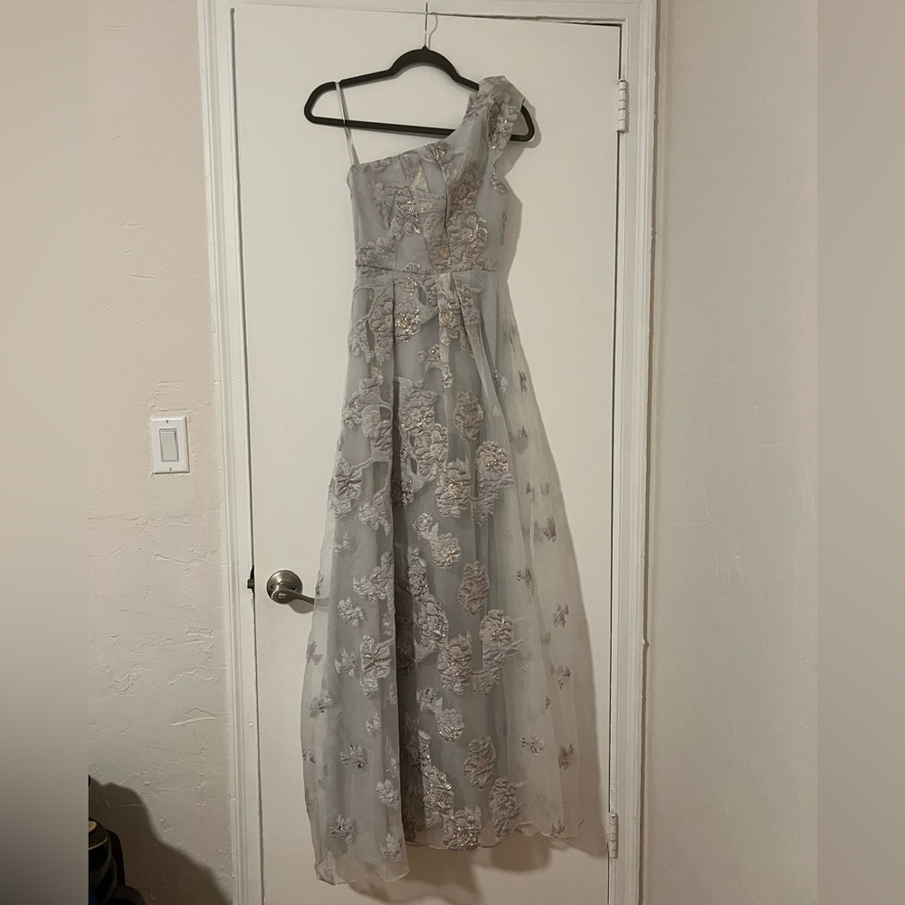 Embroidered organza gown